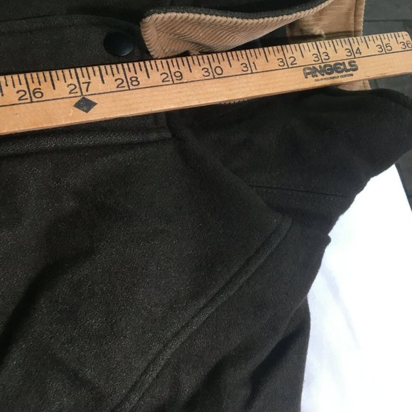 #63 Nordstrom Full Zip Button Jacket Men's Sz M Black Long Sleeve Pockets Collar - Picture 5 of 8